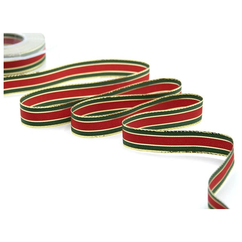 NASTRO RIGATONE DI NATALE 15MM. 15MT.